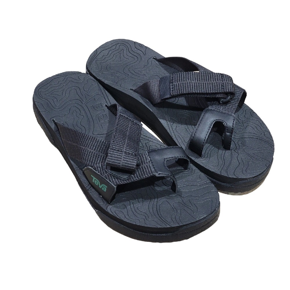 Teva Revive‎ 95 Men's Black Sandals Slides Flip Flops 1124052 Size 9 M  NEW